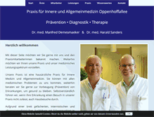 Tablet Screenshot of praxis-innere-allgemeinmedizin-oppenhoffallee.de